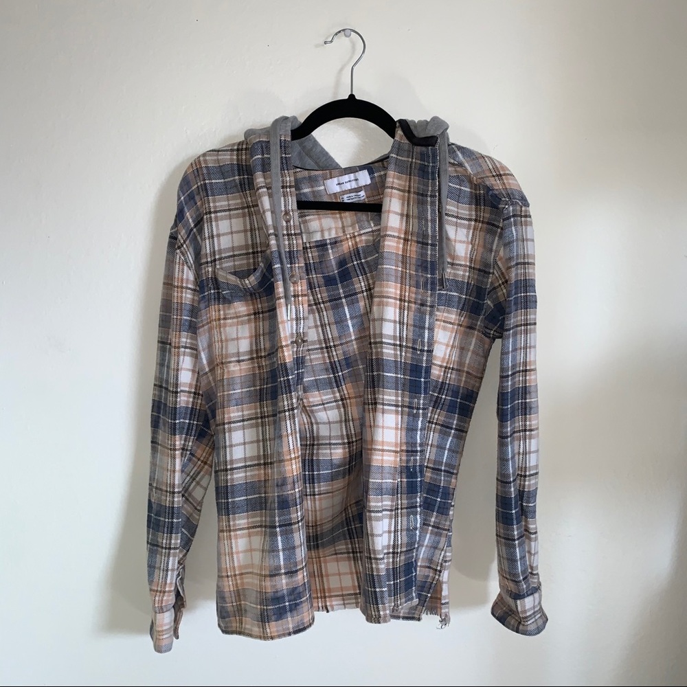 Oversized flannel hoodie